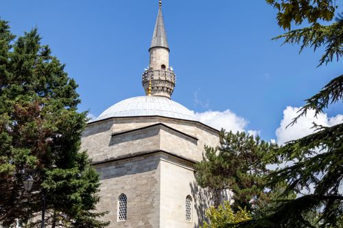 Free A stunning view of Ottoman architecture amidst lush greenery in Istanbul, Turkey. Stock Photo