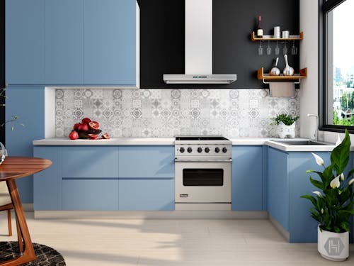 Free Modular Kitchen Design Stock Photo