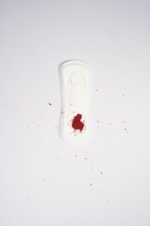 Free Sanitary Pad With Blood Stock Photo
