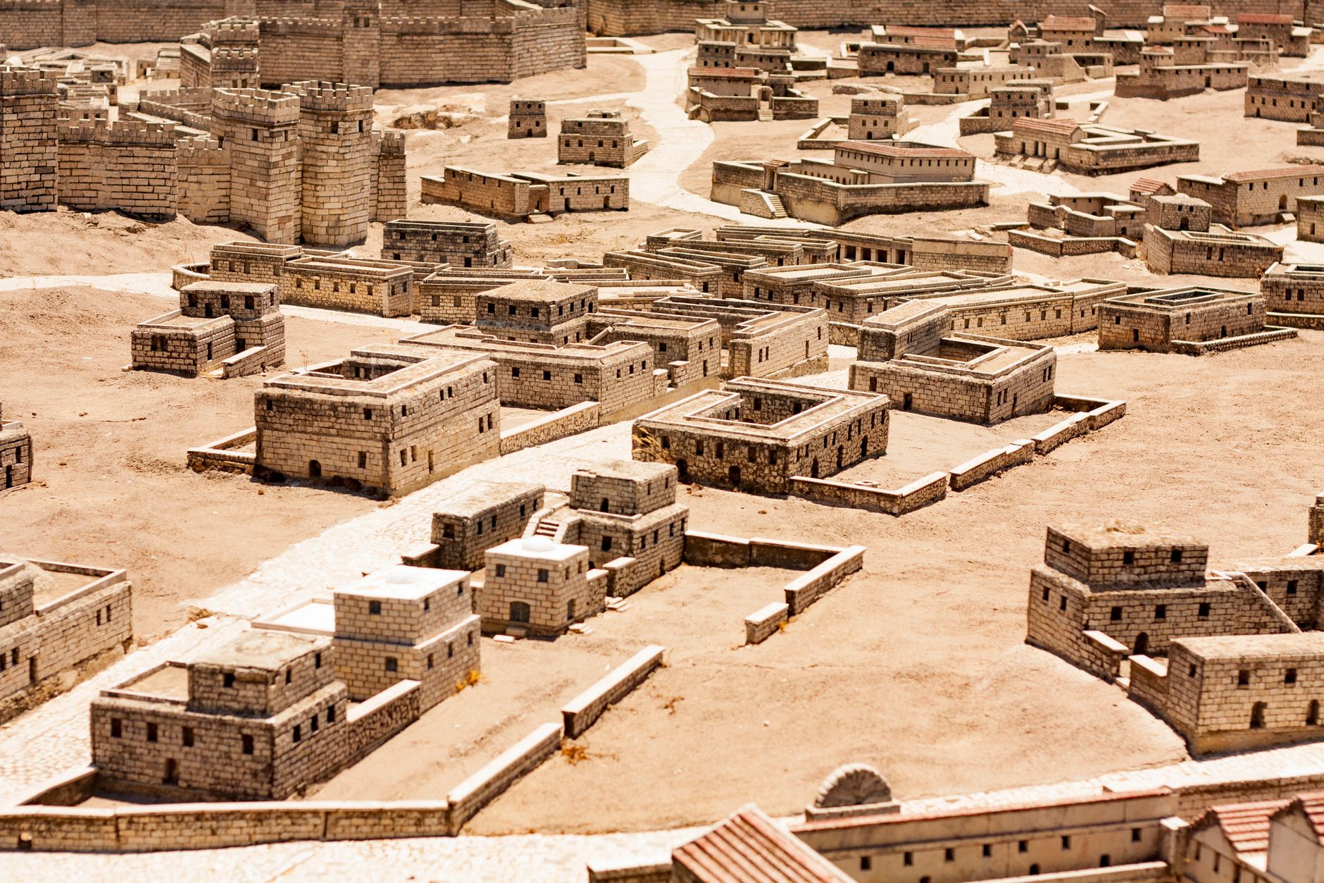 Detailed model showcasing ancient Jerusalem architecture, highlighting historical and cultural landmarks.