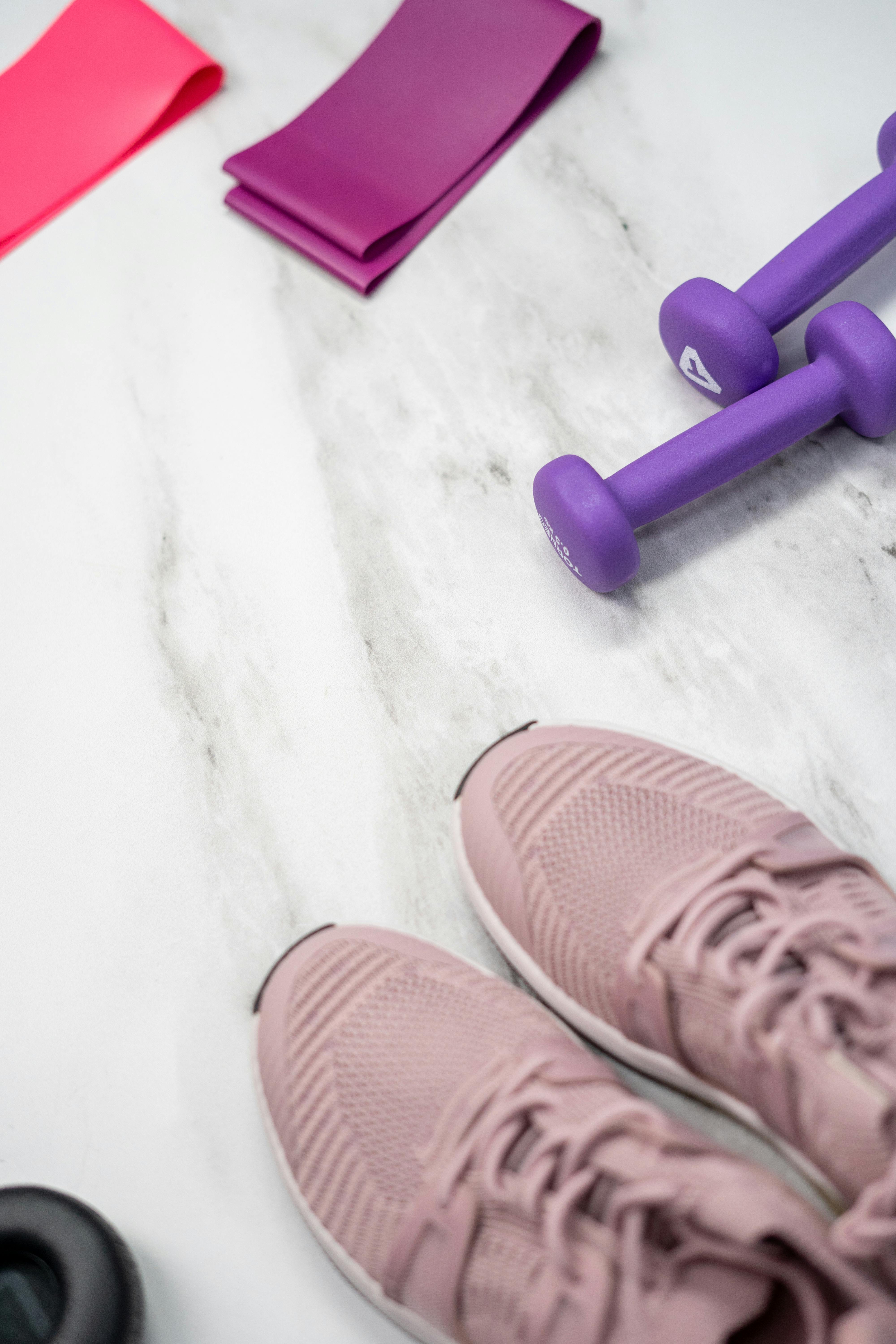 Person in Pink Sneakers Standing on White Snow · Free Stock Photo