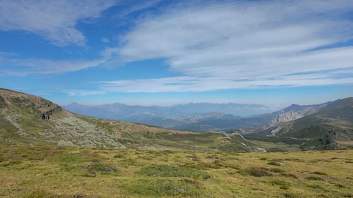 Free Breathtaking view of the mountainous terrain of Castilla y León, Spain under a clear blue sky. Stock Photo
