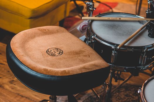 A Brown Drum Throne