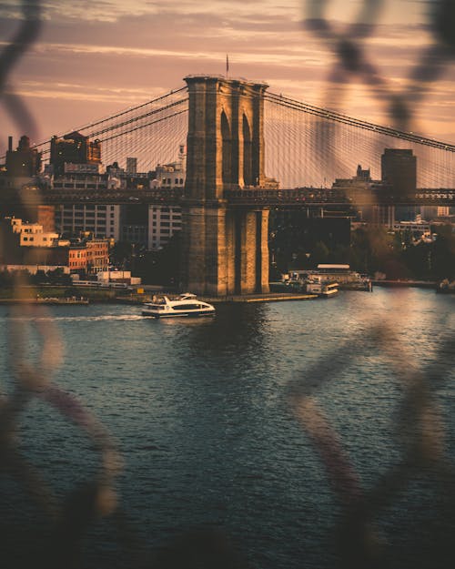 Bridge Over Water During Sunset