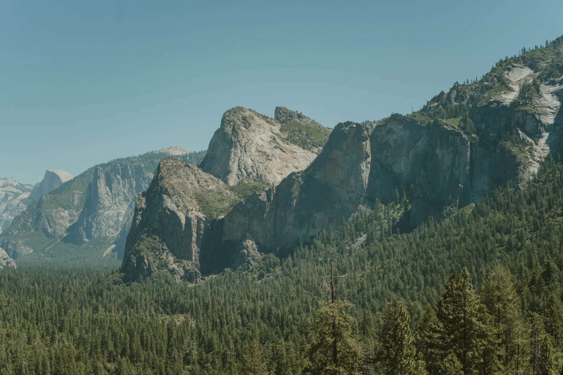 View of mountains in Yosemite National Park. View of mountains in Yosemite National Park.