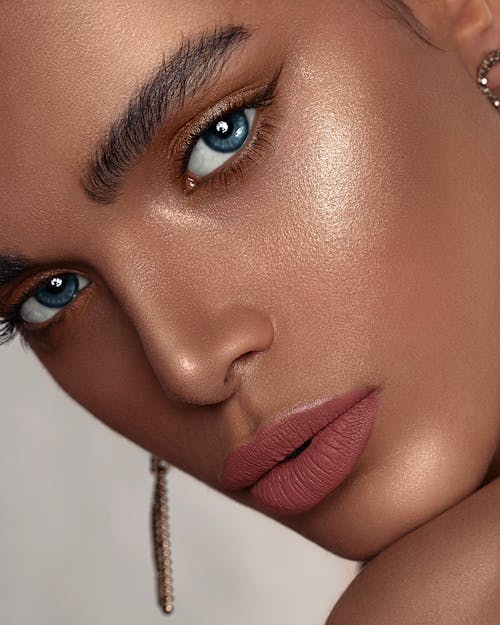 Close Up Shot of a Woman's Face