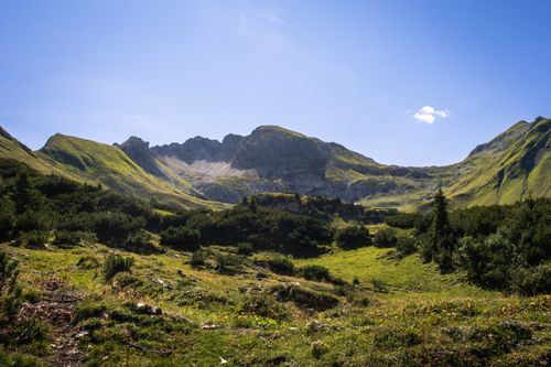 Free Beautiful summer landscape of the Allgäu Alps near Bad Hindelang, Germany. Stock Photo