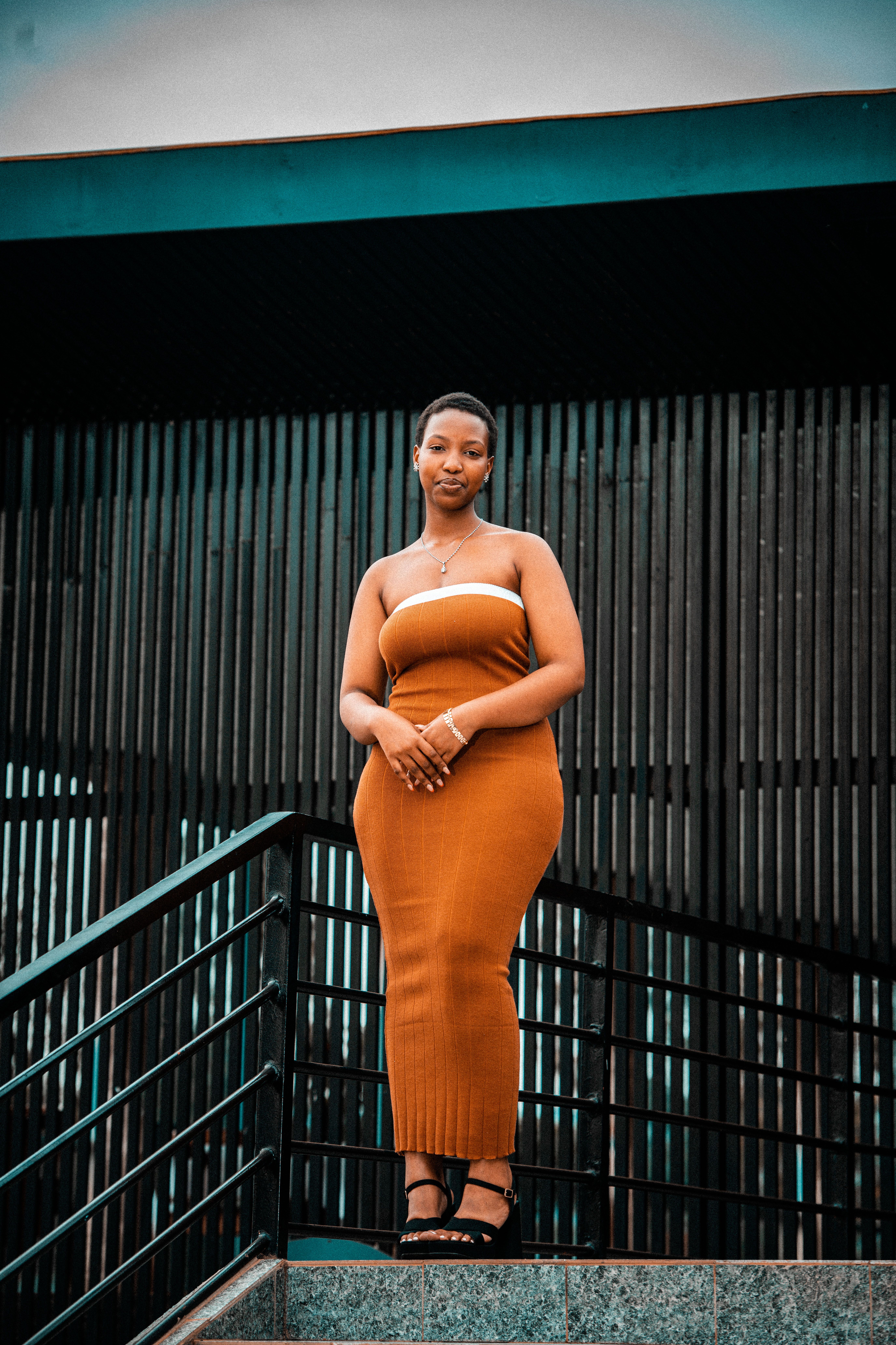 Vestido Midi Canelado