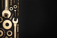 Golden Hand Tools on the Table