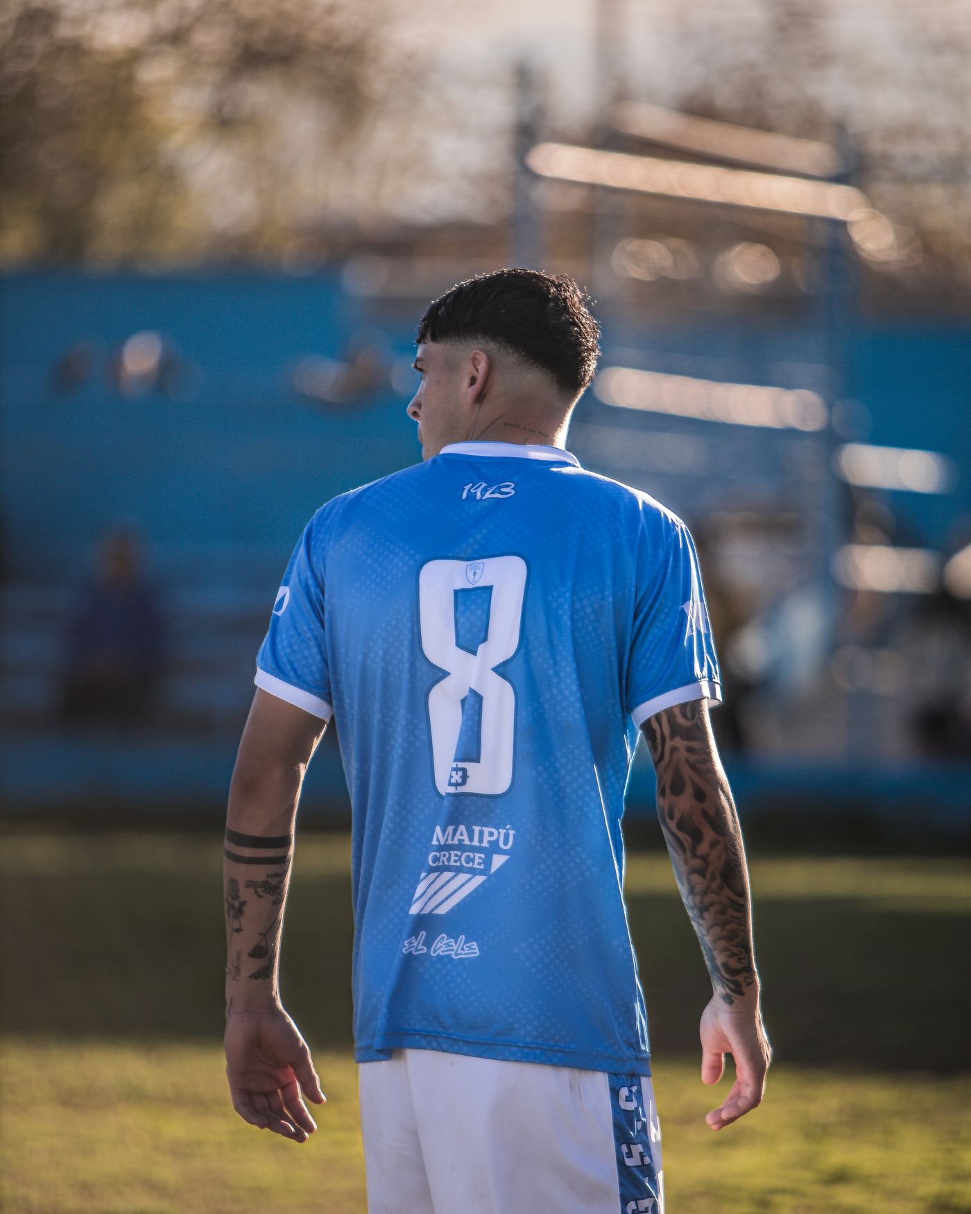 Athlete in Goal Sports kit, back view
