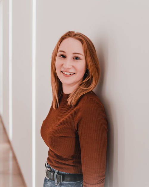 Woman Leaning On Wall