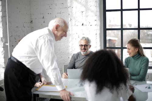 Free People Having a Meeting  Stock Photo