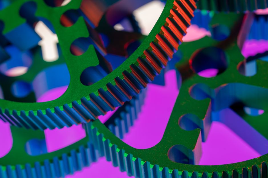 gears mechanism close up