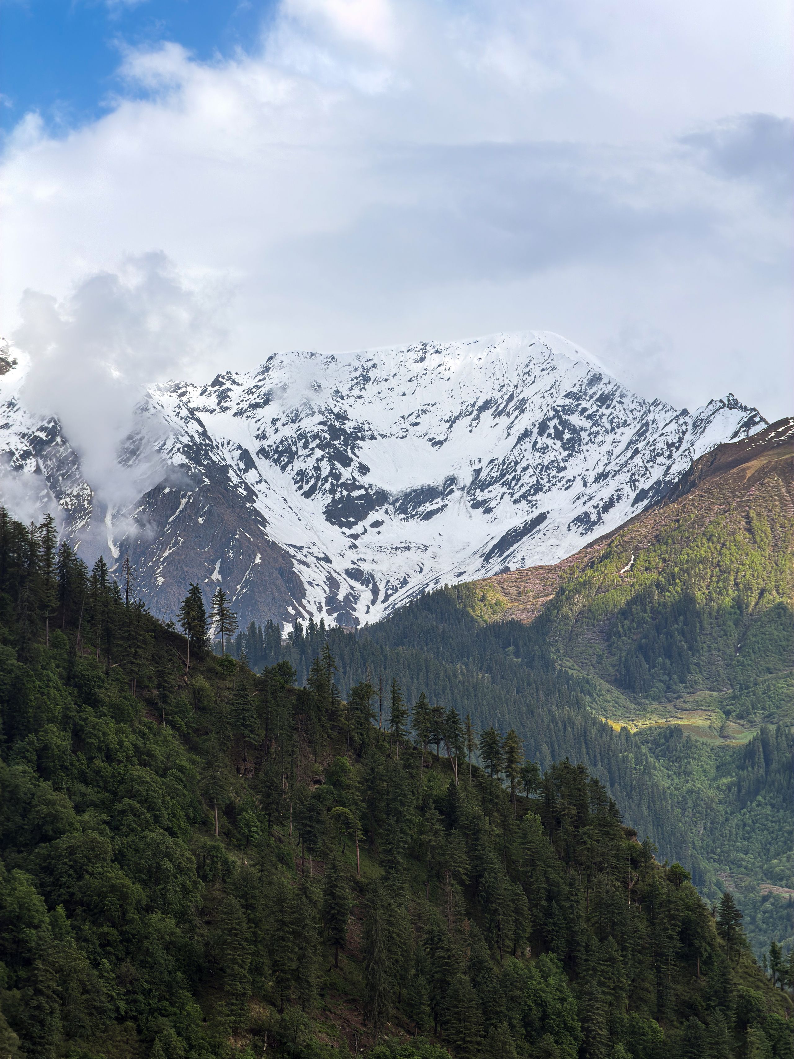 Breathtaking view of snow
