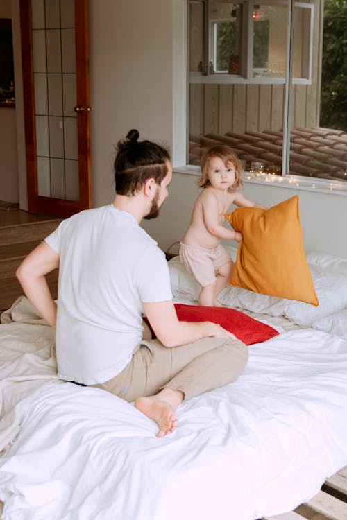 Free Photo Of Man Near Child Stock Photo