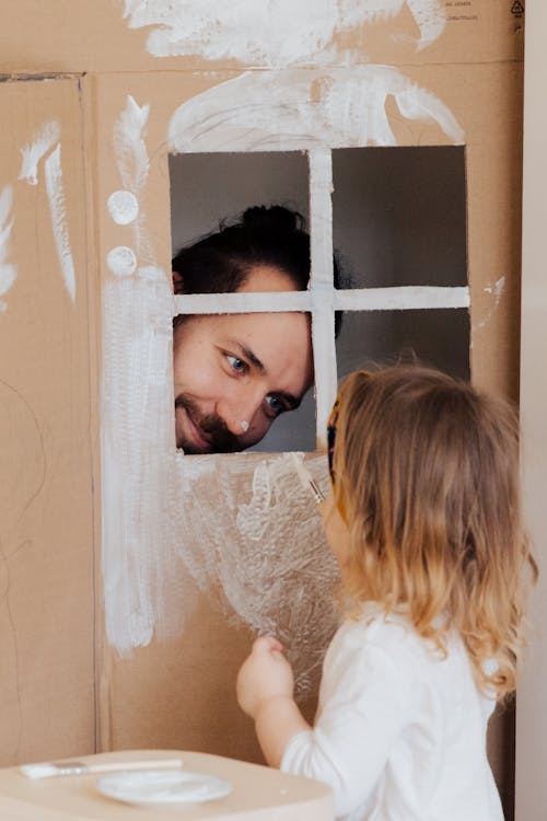 Free Photo Of Man Looking On Child Stock Photo