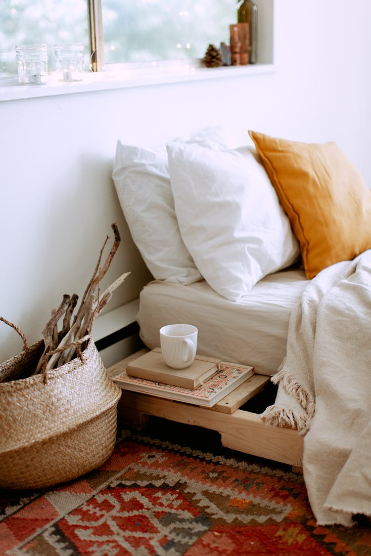 Cozy Bedroom Interior With No People