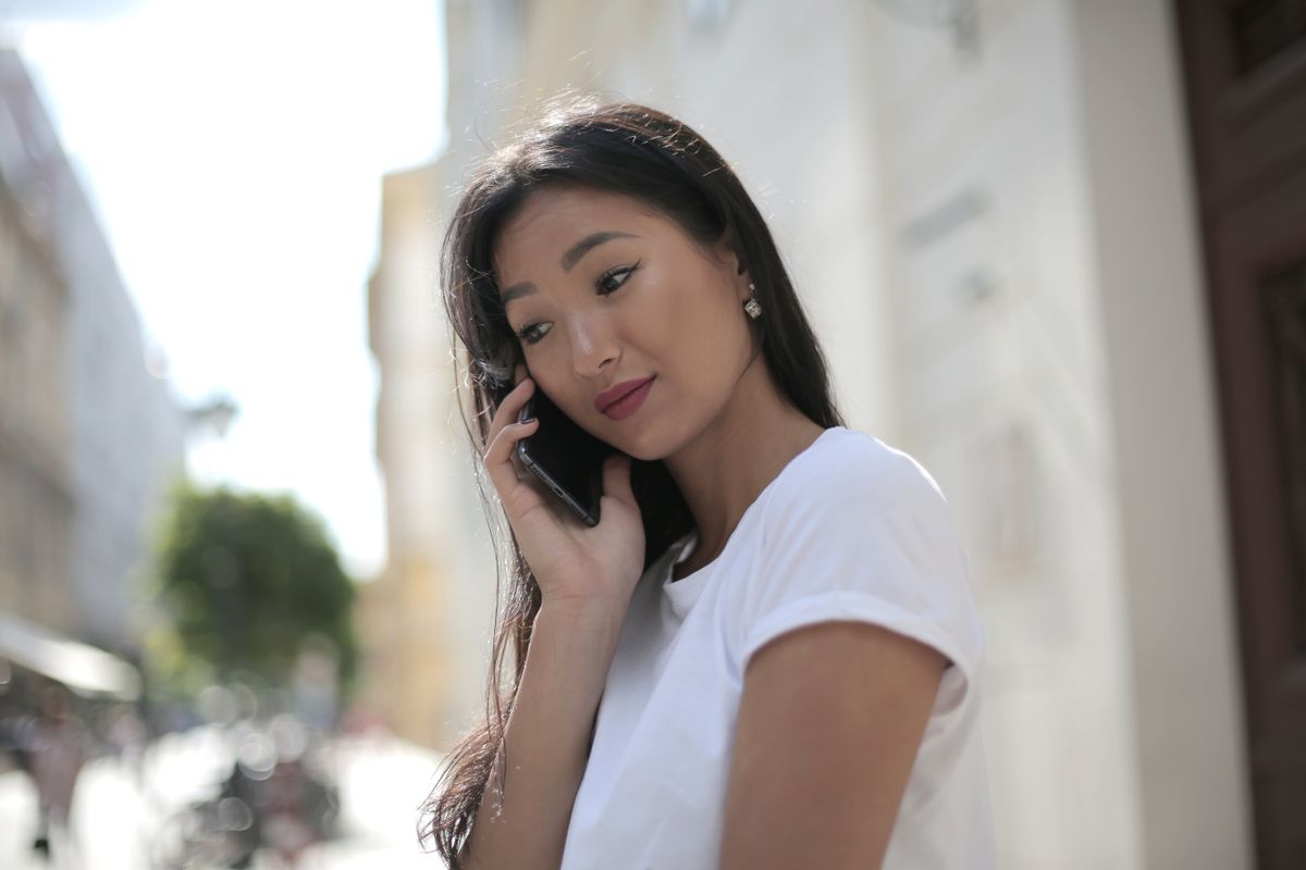 Person on a phone call