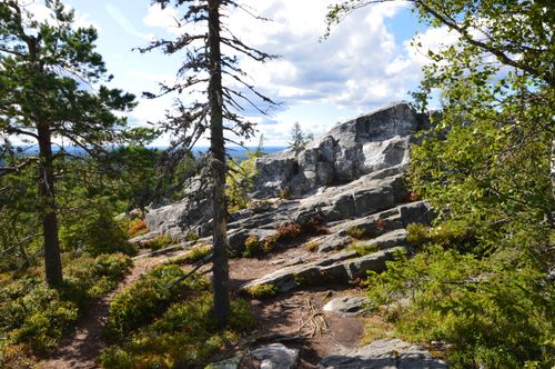 Free Explore the natural beauty of North Karelia's rocky landscapes and lush greenery. Stock Photo