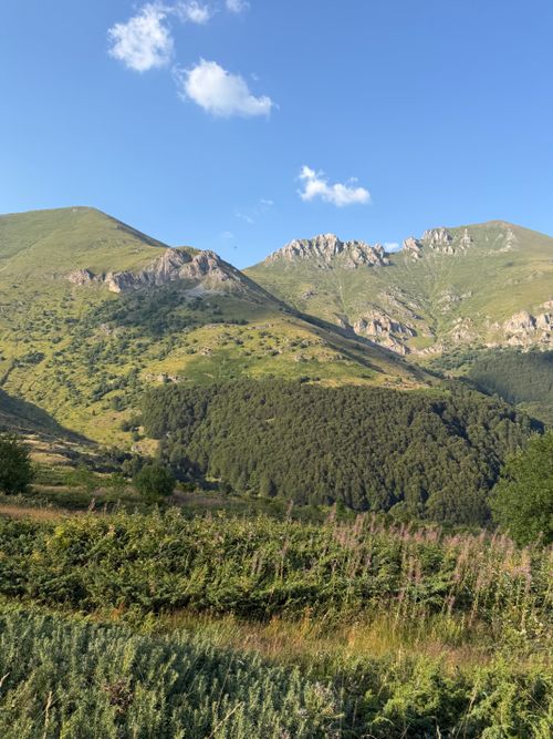 Free Beautiful summer view of lush green mountains in Mavrovo National Park, Macedonia. Stock Photo