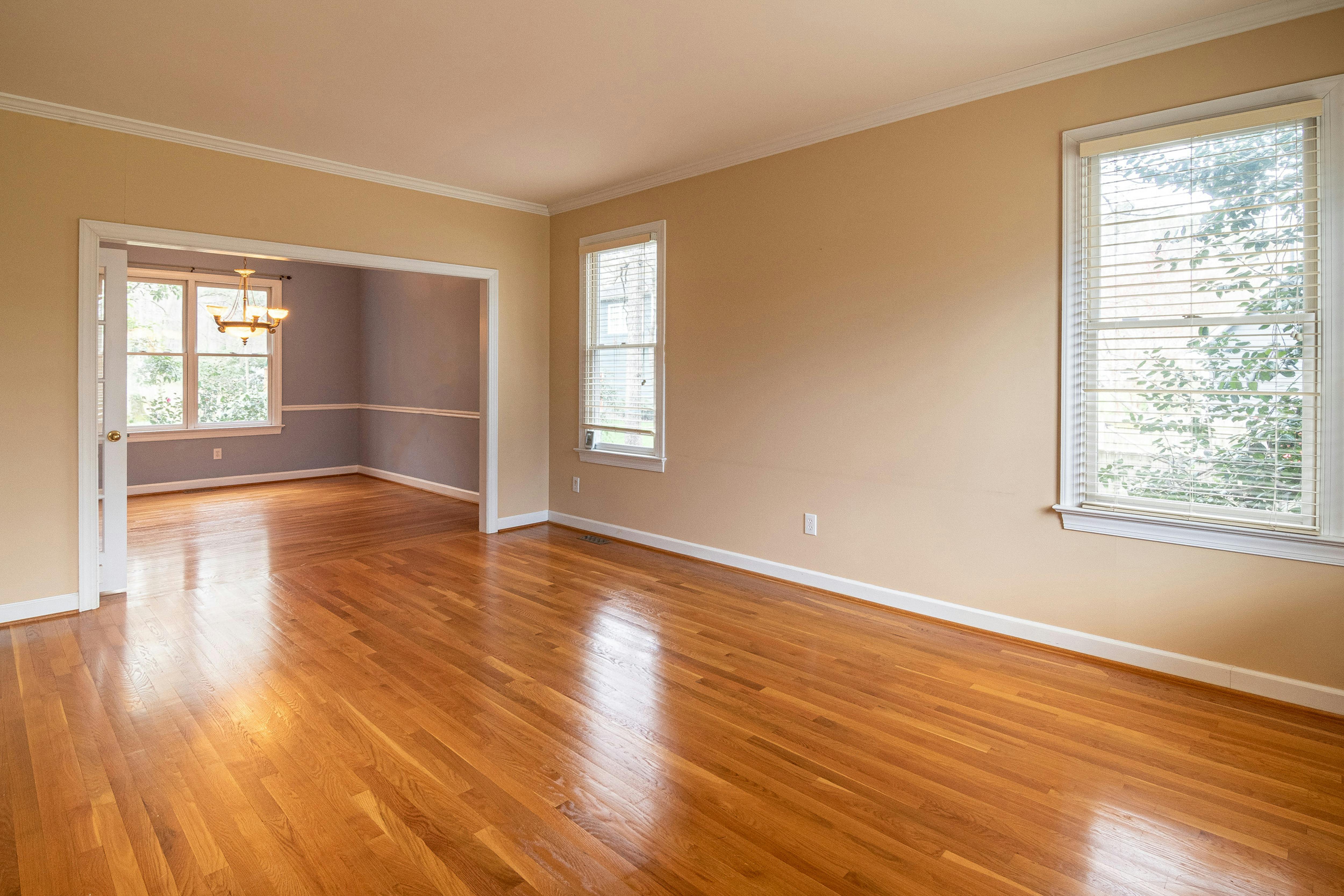 big blank dining room wall