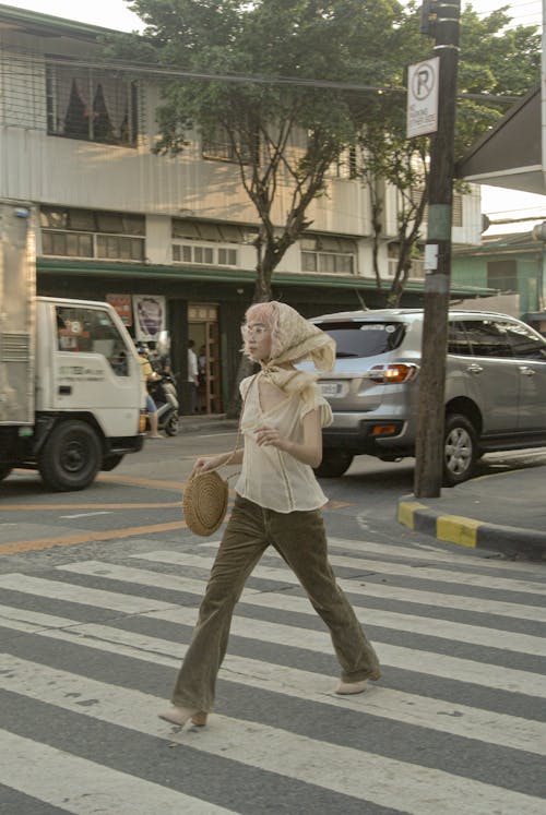 Woman Crossing the Street