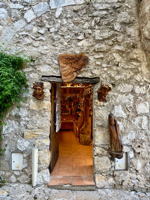 Free Charming stone facade of a quaint shop in Èze, Provence-Alpes-Côte d'Azur, France. Stock Photo