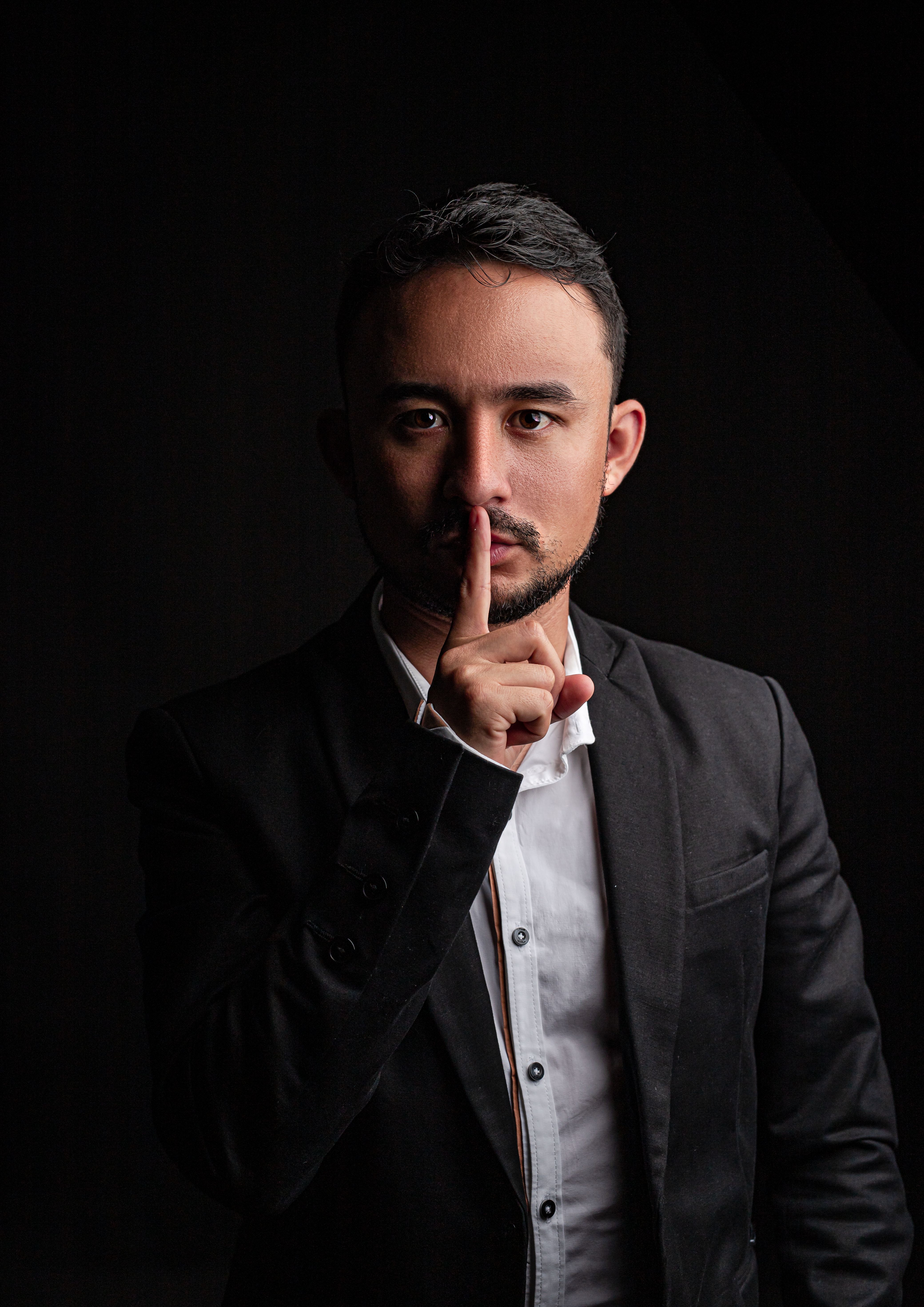 Man In Black Suit Jacket