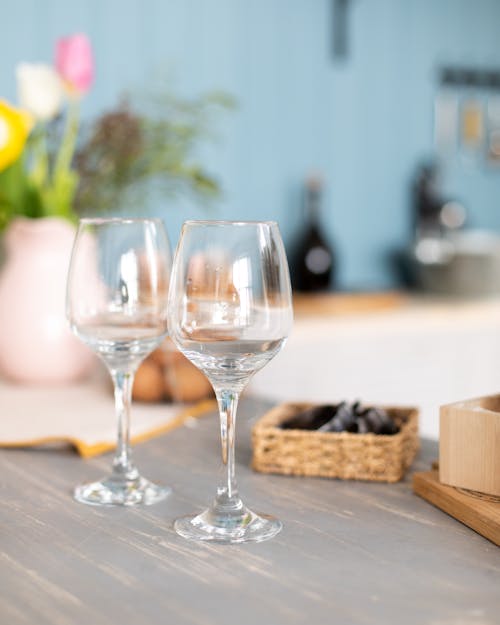 Close-Up Photo of Wine Glasses