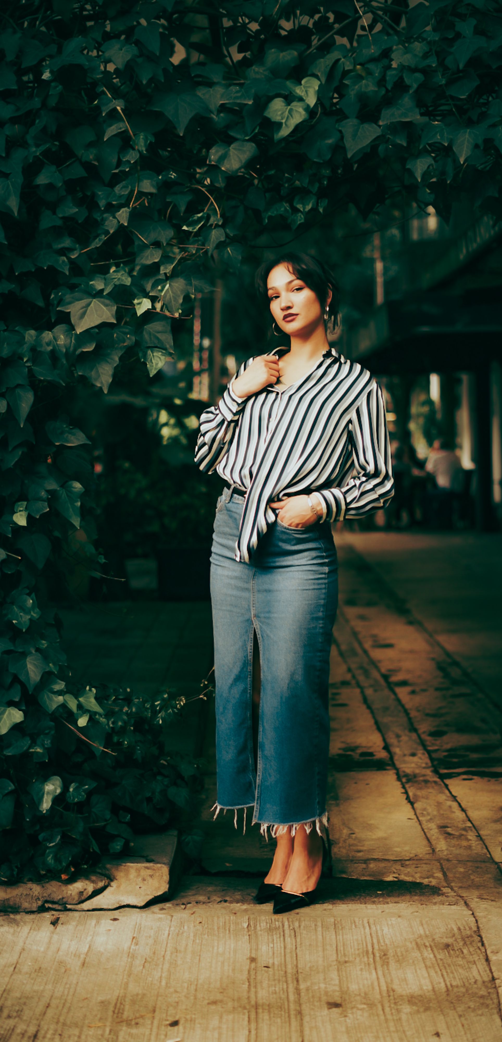 Saia Jeans Longa