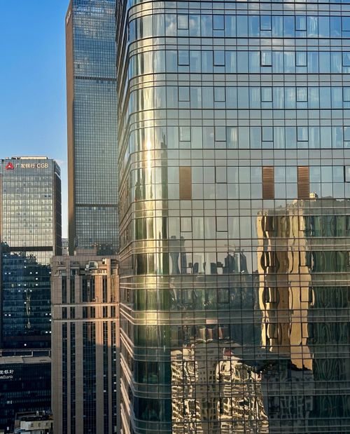 Free Reflective skyscrapers in Chongqing showcasing urban architecture and cityscape views. Stock Photo