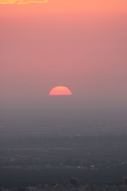 Free Beautiful sunset over Béni Mellal, Morocco, with vivid red and orange hues. Stock Photo
