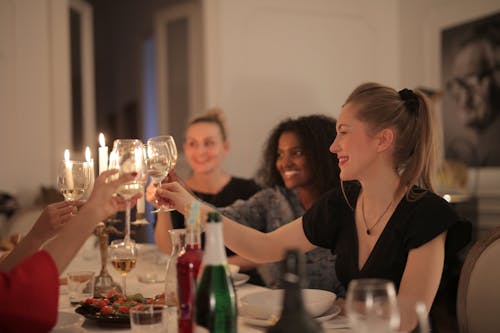 Free Women Having Dinner Stock Photo