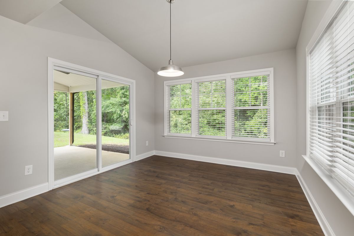 Sunroom with large windows