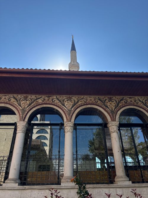 Free Photo capturing Arnavutköy Mosque's stunning architecture under a clear blue sky in İstanbul. Stock Photo