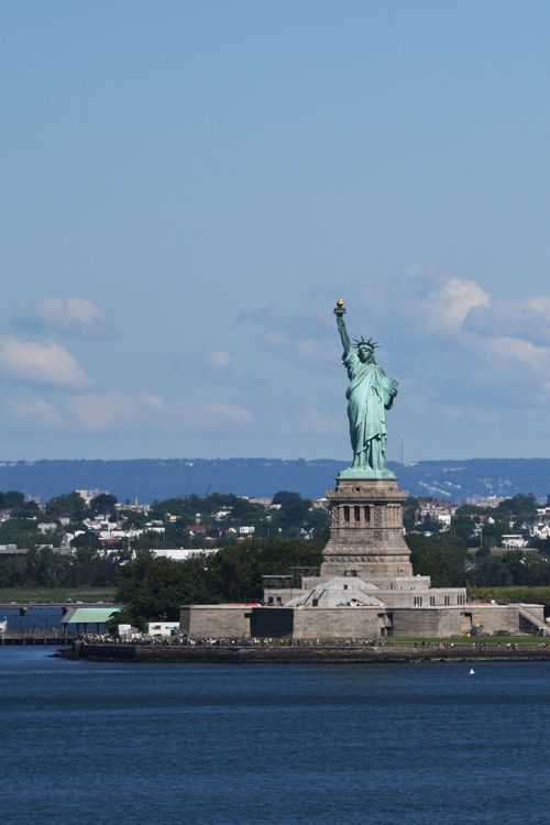 Free Breathtaking daytime view of the iconic Statue of Liberty in New York City. Stock Photo