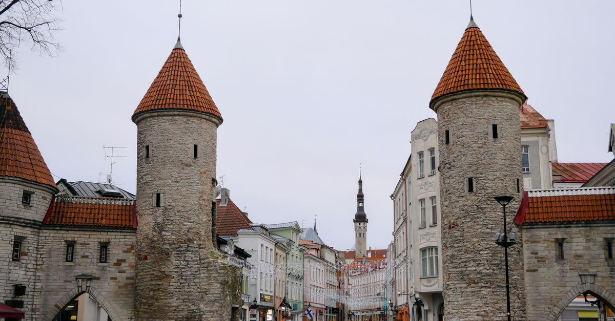 Tallinn business district aerial