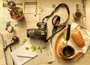 Black Dslr Camera Nesr Food