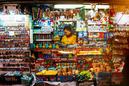 Free Explore a colorful souvenir shop in New York City filled with trinkets, toys, and memorabilia. Stock Photo