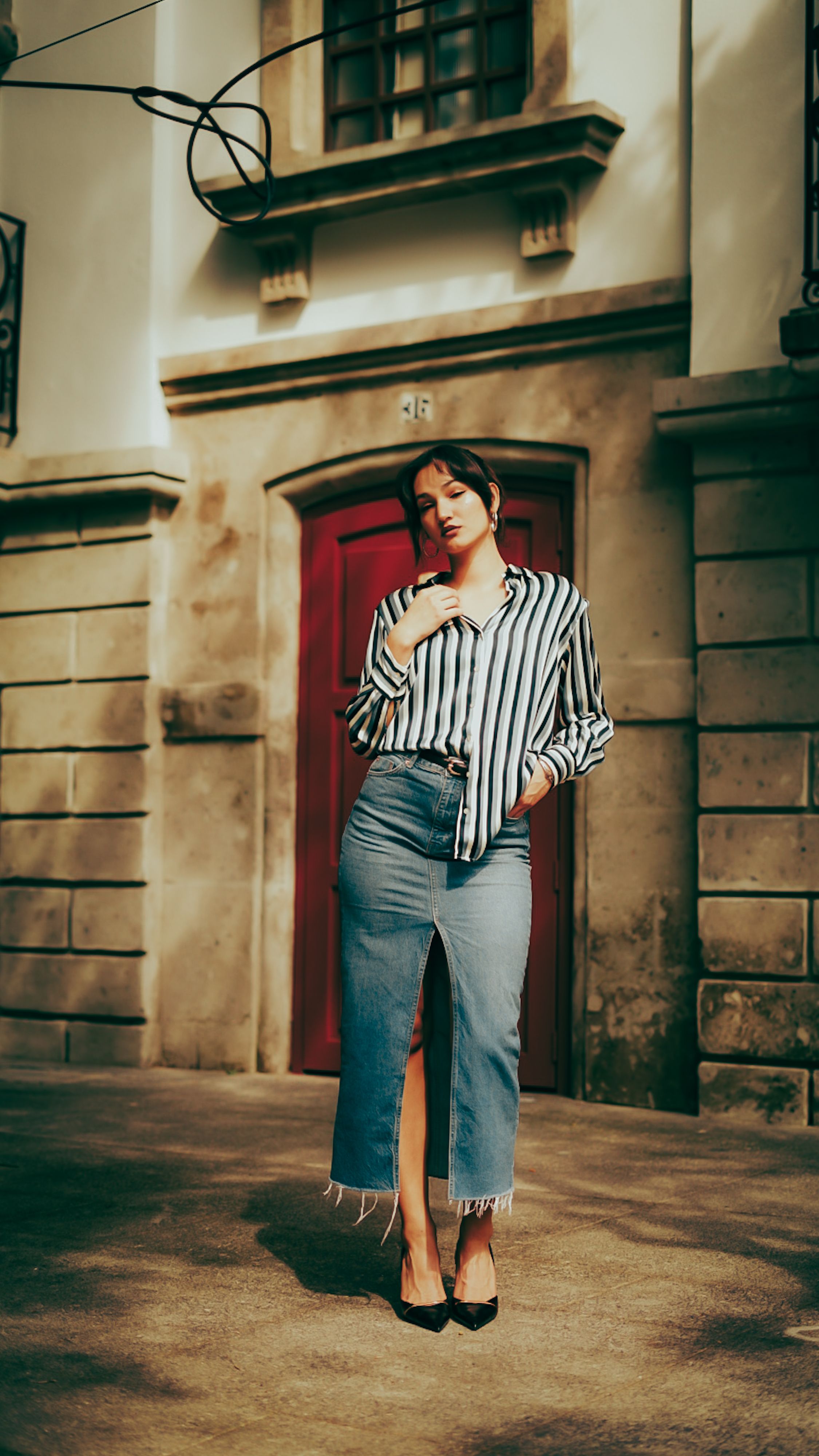 Saia Jeans Curta