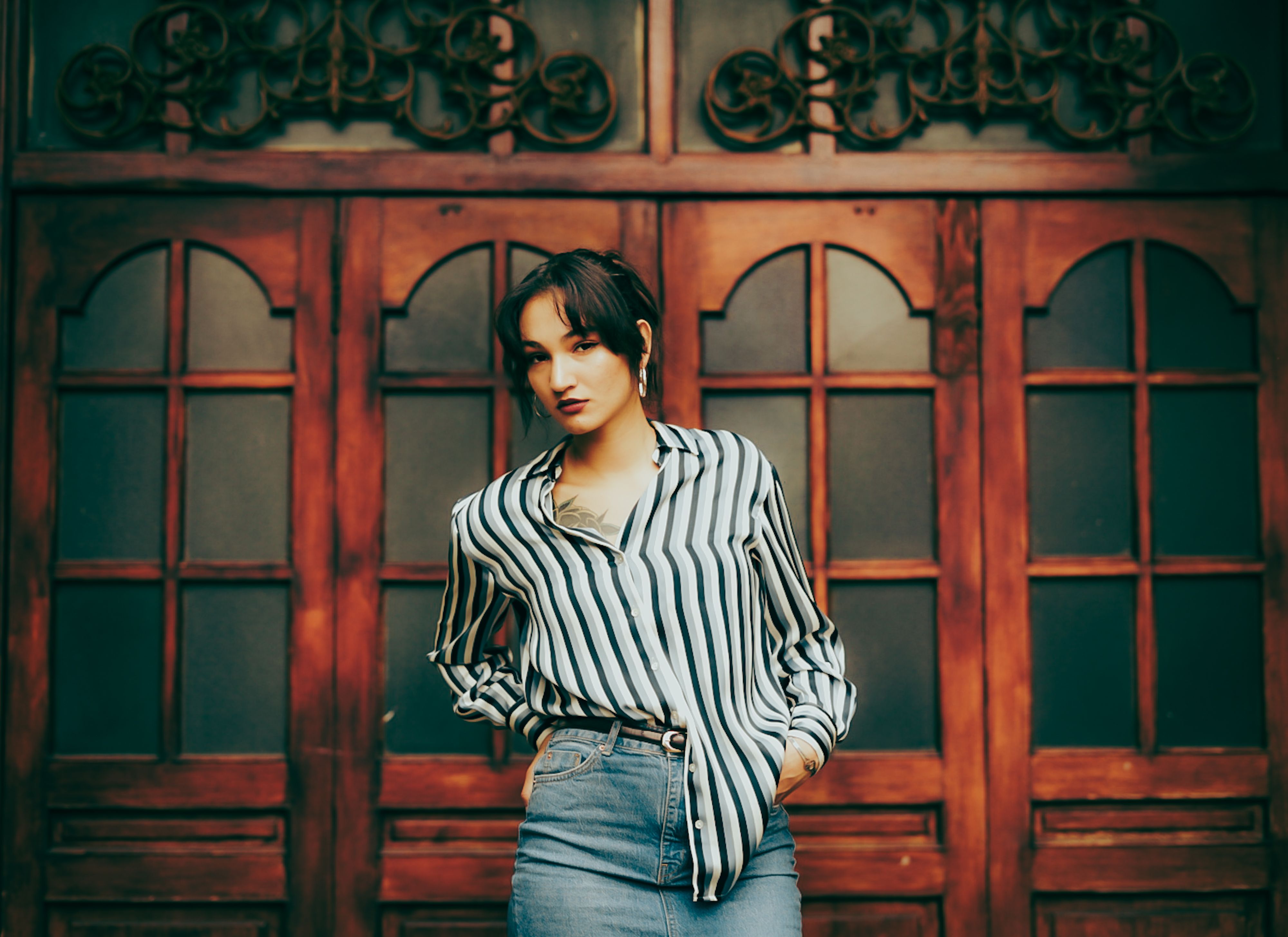 Saia Jeans Longa