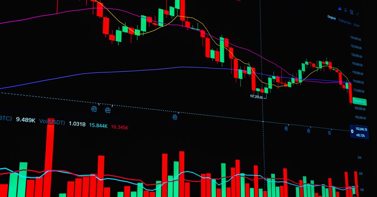 Graphique numérique lumineux affichant les figures de chandeliers et les lignes de tendance des marchés financiers.