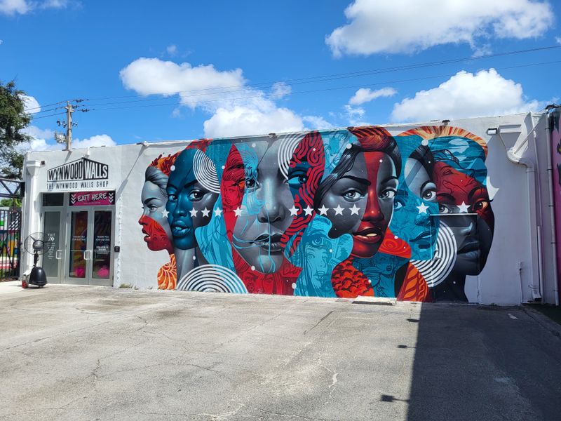 Colorful mural at the Wynwood Walls in Miami