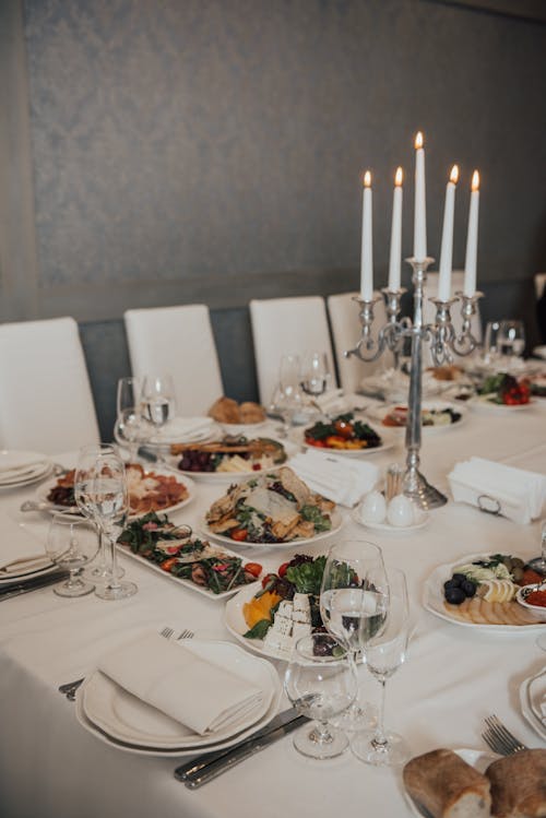 White Ceramic Plates On Table