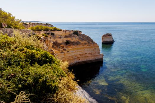 Benagil sea cave kayak at dawn — Algarve