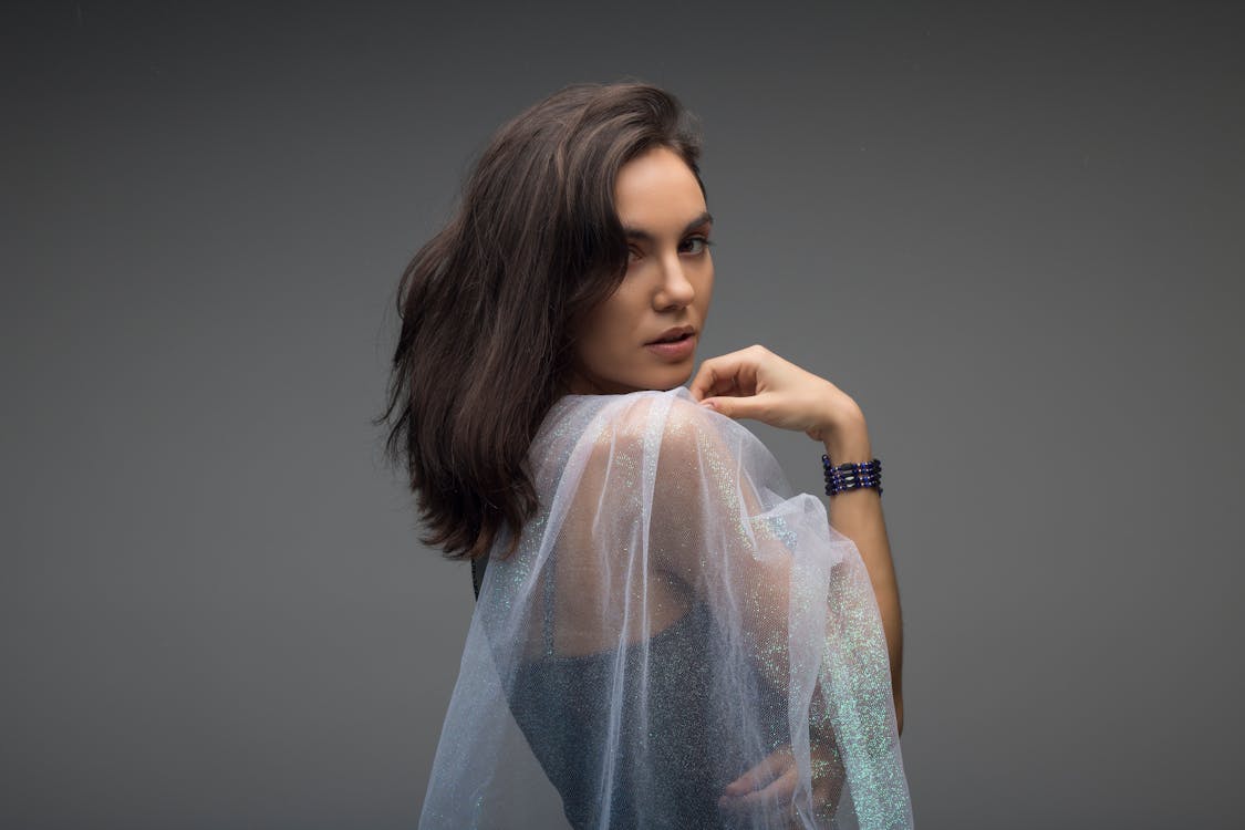 Young sensual woman in translucent veil · Free Stock Photo