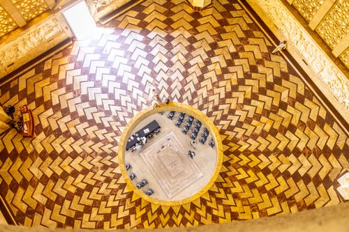 Free Intricate interior patterns of Voortrekker Monument captured from above, highlighting its architectural beauty. Stock Photo