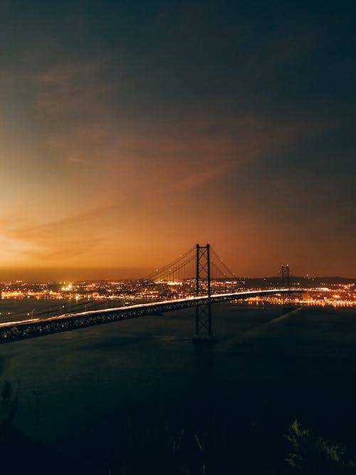 Bridge During Night Time