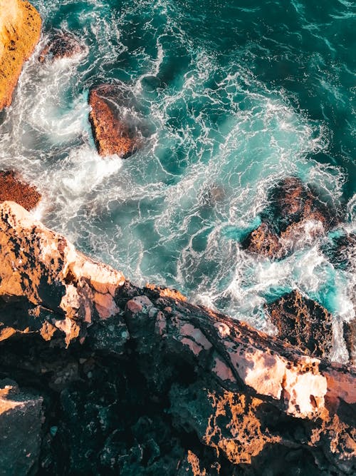 deniz, drone, drone çekimi içeren Ücretsiz stok fotoğraf