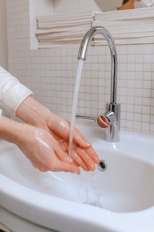 Free Person Washing Hands Stock Photo